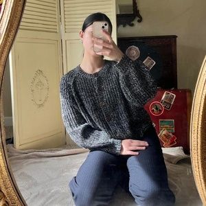 The Great grey knit cardigan